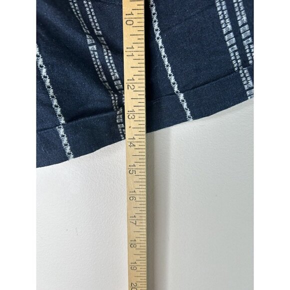 Rewash Brand Blue White Linen Blend Drawstring Shorts Womens Size 13/31 … - Picture 5 of 8